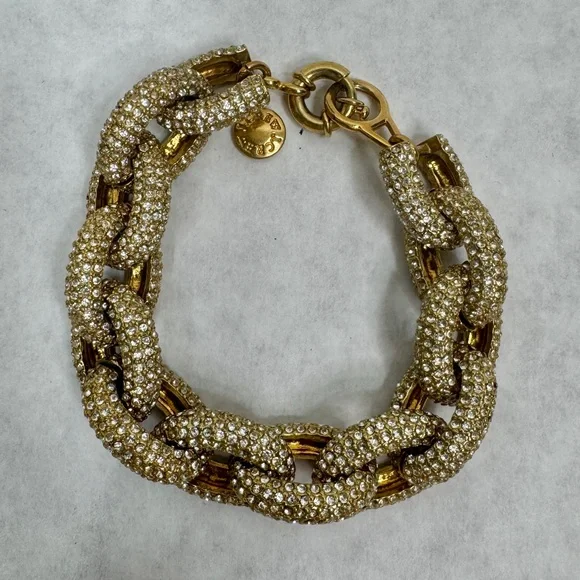 J CREW Chunky Crystal Rhinestone Pavé Bracelet - Picture 6 of 6